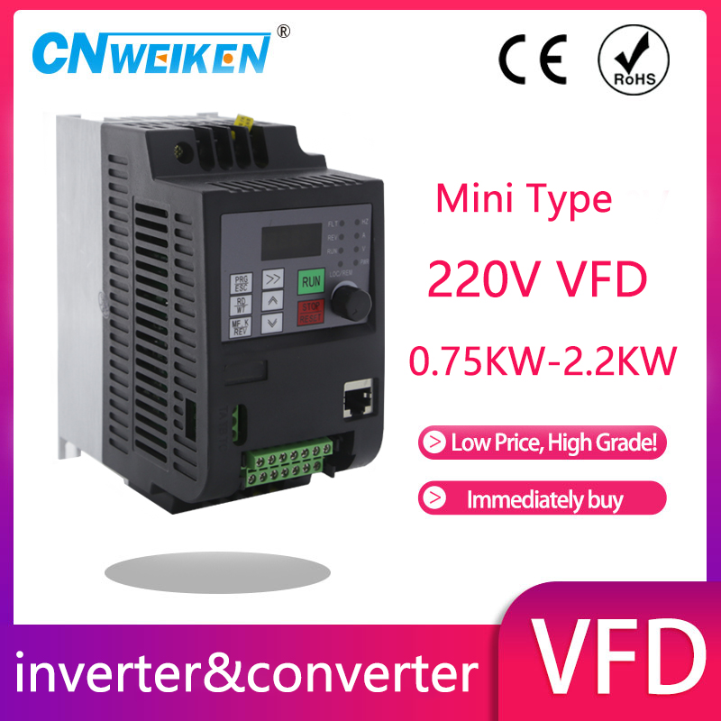 Vfd 0.75Kw Mini Inverter - 0.75KW - 2.2KW MINI 220v to