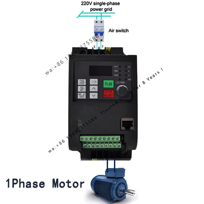Vfd 7.5Kw Inverter Motor - VFD AT2 4KW/5.5KW/7.5KW Single-Phase 220V In
