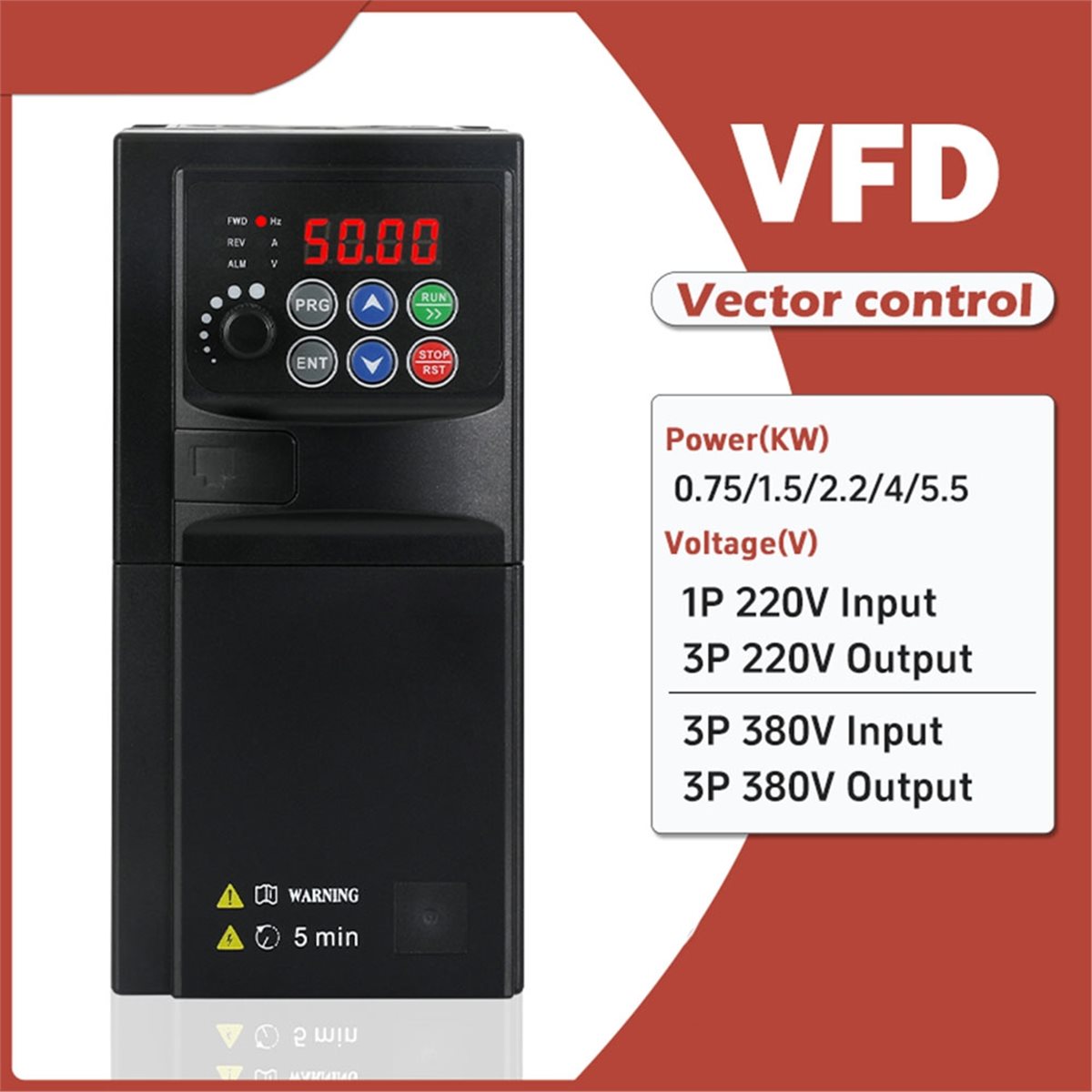 Variable Frequency Drive 3 Phase 380V - A10I 1.5/2.2 KW VFD Frequency Converter