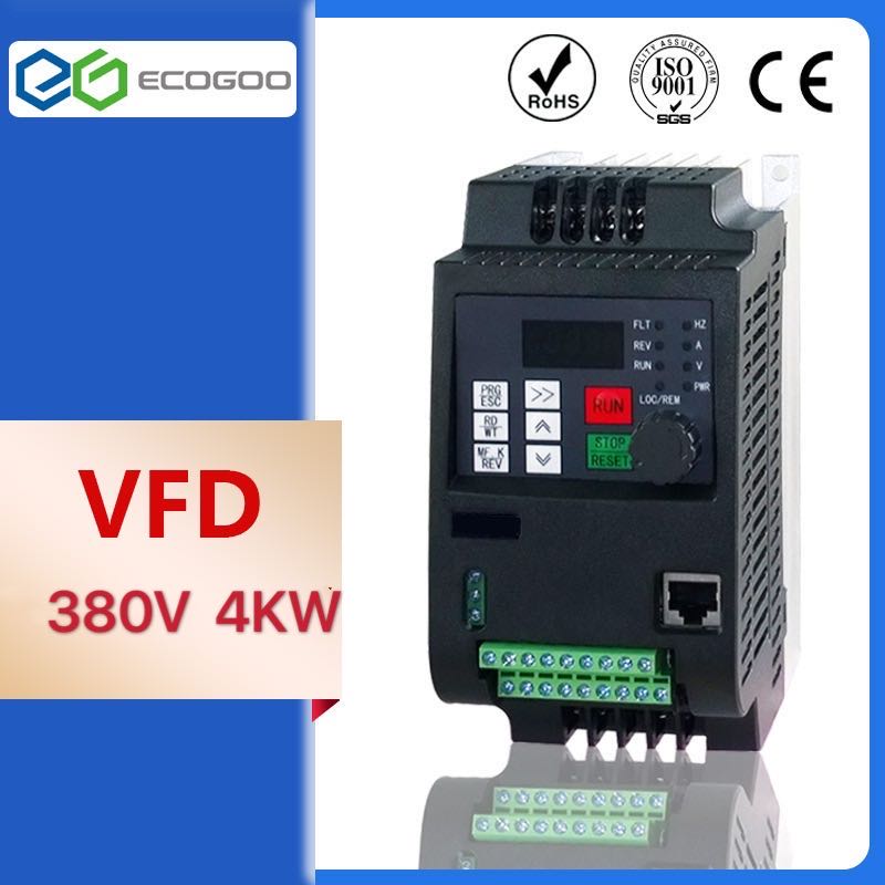 ECOGOO 380V 2.2KW Mini VFD Biế - đánh giá và giá Vfd 7.5Kw Inverter Motor