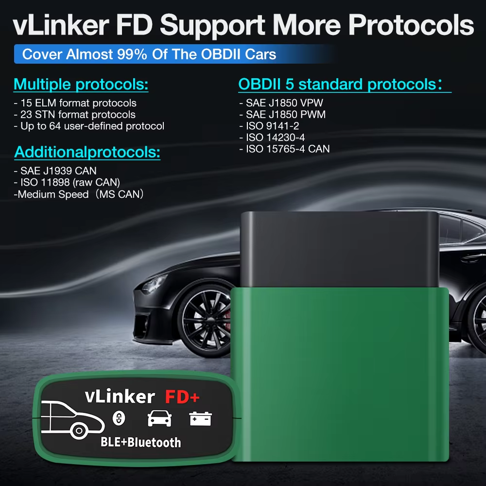 Vgate VLinker FD+ ELM327 BT 4. - đánh giá và giá Vfd With Brake Resistor