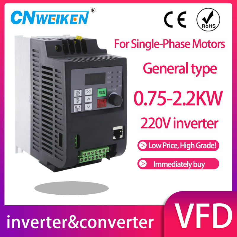CNWeiKen-1.5KW/2.2KW 220V Sing - đánh giá và giá Vfd 2.2Kw Single Phase 220V