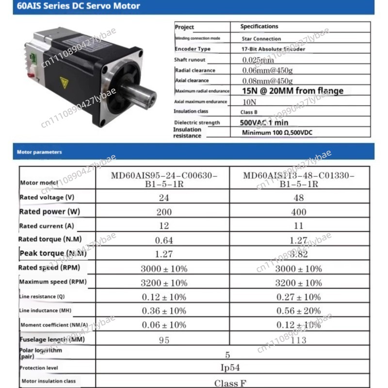 24V/48V DC servo motor driver  - đánh giá và giá Servo Motor 400W With Driver