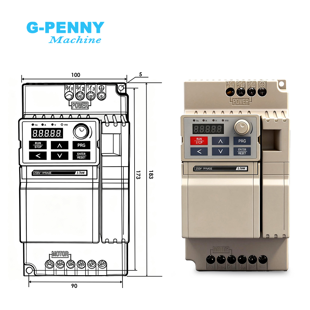 G-Penny 3.7kw‌ 220V/380V Vecto - đánh giá và giá Variable Frequency Drive 3 Phase 380V