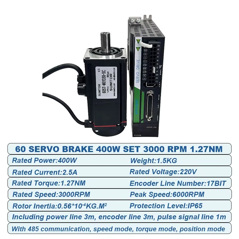 Servo Motors Kit 220v 400w Bra - đánh giá và giá Servo Motor 400W With Driver