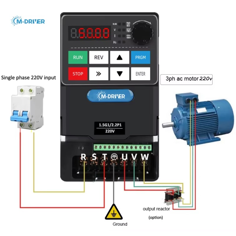 Single Phase 1.5KW VFD 220V Ve - đánh giá và giá Vfd 1.5Kw 220V Vector Control