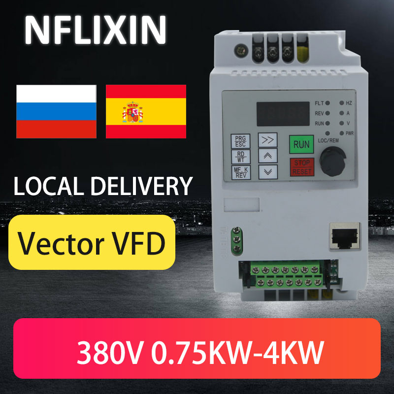 NFLIXIN VFD 380V 2.2KW/4KW/5.5 - đánh giá và giá Variable Frequency Drive 3 Phase 380V