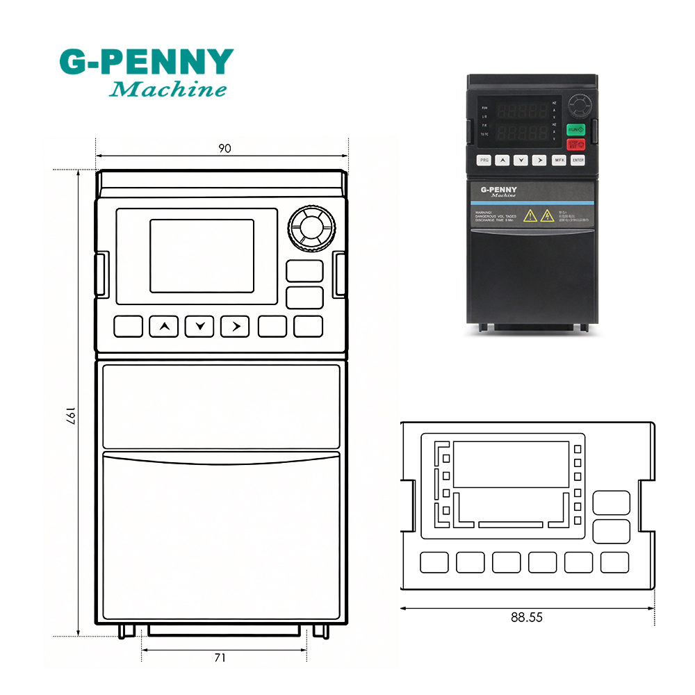 G-penny 220v 1.5kw/2.2kw vecto - đánh giá và giá Vfd 1.5Kw 220V Vector Control